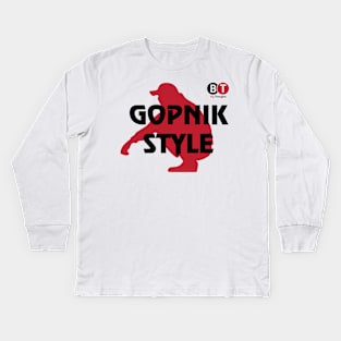 Gopnik style Kids Long Sleeve T-Shirt